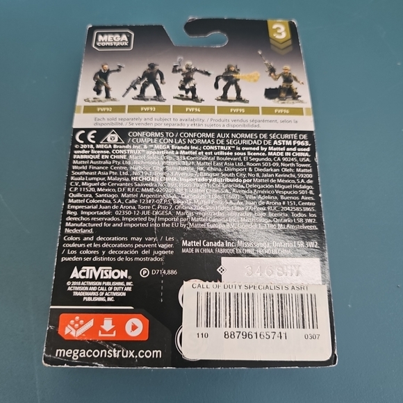 2018 NIP Mega Construx Call Of Duty Specialist "Battery" Figure 19 Pieces - Picture 3 of 4